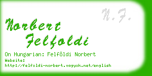 norbert felfoldi business card